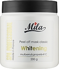 Духи, Парфюмерия, косметика Осветляющая альгинатная маска для лица - Mila Peel Of Mask Classic Whitening Mulberry & Grape & Vit C
