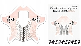 Парфумерія, косметика Трафарети для нігтів, білі - Victoria Vynn Nail Forms Basic