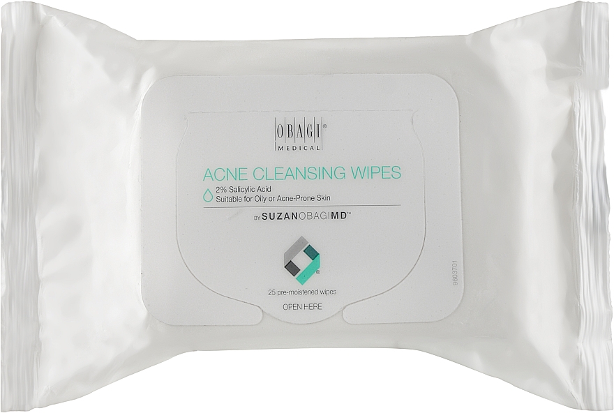 Очищающие салфетки для лица - Obagi Medical Suzanogimd Acne Cleansing Wipes — фото N1