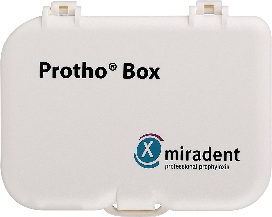 Футляр для хранения протезов и чистящих средств с щеткой - Miradent Box for Storing Dentures and Detergents with Brush Proth Box — фото N1