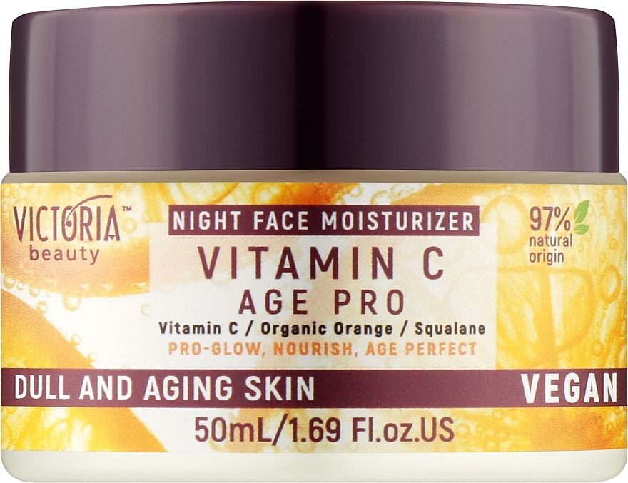 Ночной крем для лица с витамином С - Victoria Beauty С Age Pro — фото N1