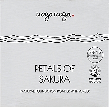 Натуральная рассыпчатая пудра - Uoga Uoga Natural Foundation Powder with Amber SPF 15 — фото N2