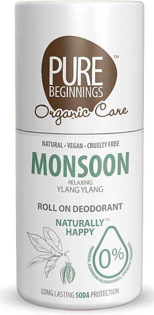 Дезодорант "Monsoon" - Pure Beginnings Eco Roll On Deodorant — фото N1