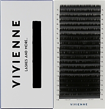 Накладные ресницы "Elite", черные, 20 линий (mix, 0.07, L, (7-13)) - Vivienne — фото N1