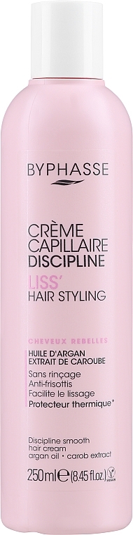 Захисний крем для неслухняного волосся - Byphasse Activ Liss Discipline Smooth Hair Cream Liquid Keratin — фото N1