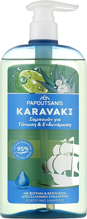 Шампунь для тонких, ослабленных волос - Papoutsanis Karavaki Boost & Strength Shampoo — фото N1