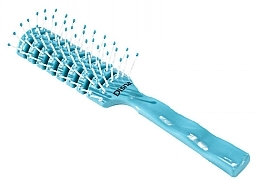 Гребінець для волосся прямокутний продувний, блакитний - Disna Pharma — фото N1