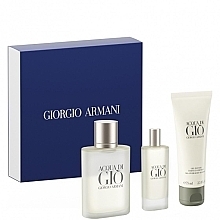 Духи, Парфюмерия, косметика Giorgio Armani Acqua Di Gio Pour Homme - Набор (edt/100ml + edt/15ml + sh/gel/75ml)