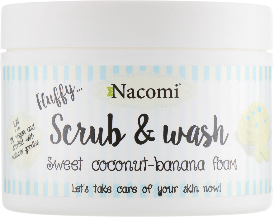 Пилинг-пена для мытья "Кокос-банан" - Nacomi Scrub and Wash Sweet Coconut-Banana Foam — фото N1