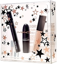 Духи, Парфюмерия, косметика Набор - MAC Stars Of The Party Kit Beige (lipstick/3g + lip/primer/1.7g + lipglass/3.1g)