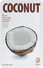 Тканинна маска для сяйва шкіри обличчя "Кокос" - The Iceland Coconut Mask — фото N1
