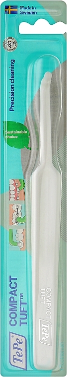 Монопучкова зубна щітка, біла - TePe Tuft Toothbrush — фото N1