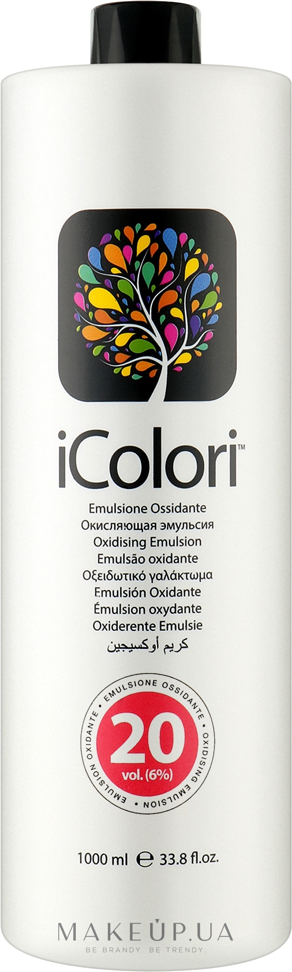 Окислювач для крем-фарби 20VOL - iColori Hair Care Oxidizer — фото 1000ml