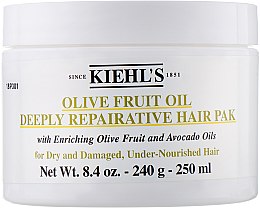 Питательная маска для волос с маслом оливы - Kiehl's Olive Fruit Oil Deeply Repairative Hair Pak — фото N1