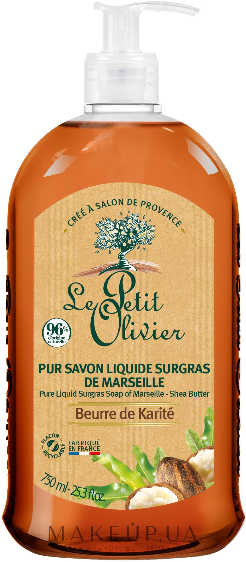 Мило рідке з маслом ши - Le Petit Olivier Pure Liquid Soap Shea Butter — фото 750ml