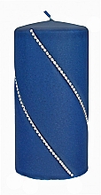 Декоративная свеча 7х14см, темно-синий цилиндр - Artman Bolero Mat — фото N1