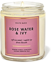 Духи, Парфюмерия, косметика Ароматическая свеча - Bath and Body Works Rose Water and Ivy Single Wick Candle