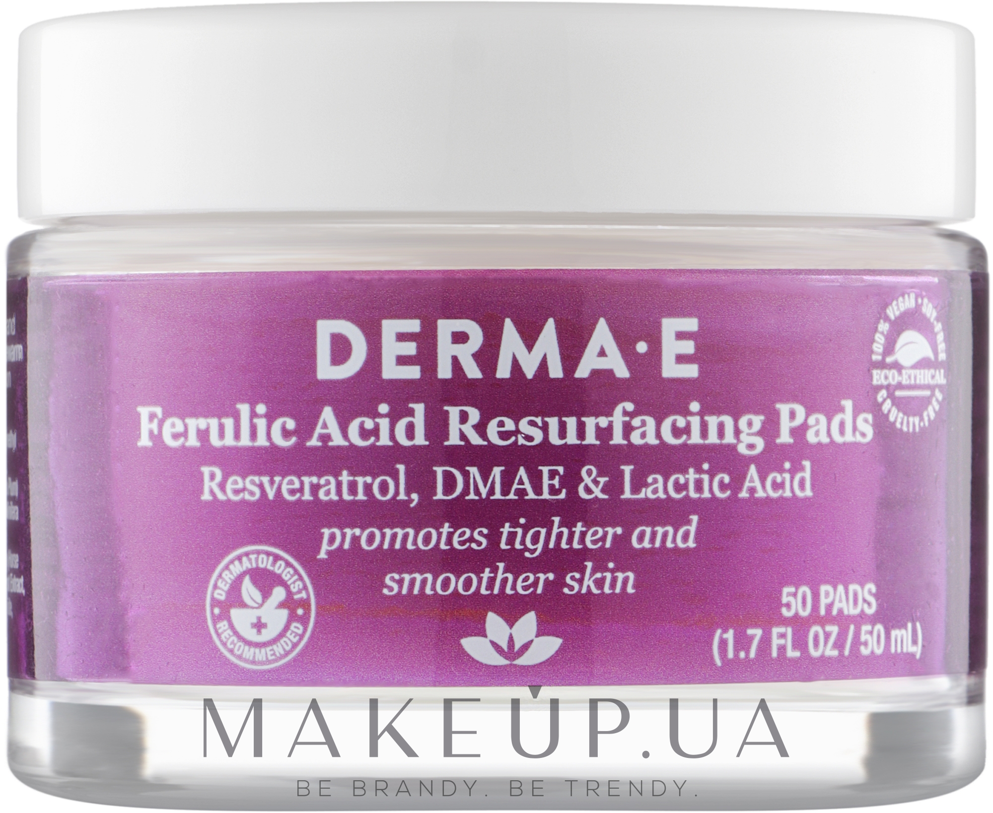 Відлущувальні пілінг-диски для обличчя - Derma E Ferulic Acid Resurfacing Pads — фото 50шт