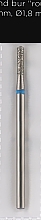 Парфумерія, косметика Фреза алмазна, закруглений циліндр, L-8 мм, 1.8 мм, синя - Head The Beauty Tools