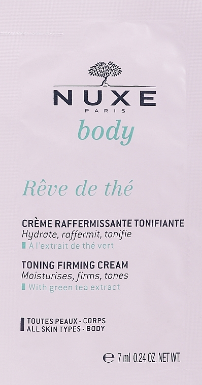 Тонизирующий укрепляющий крем для тела - Nuxe Reve De The Toning Firming Cream (пробник) — фото N1