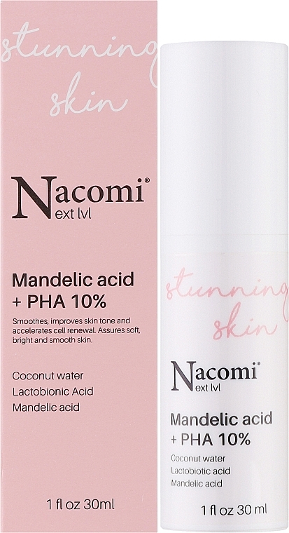 Пілінг-сироватка з мигдальною кислотою і 10% PHA - Nacomi Next Level Mandelic Acid + PHA 10% — фото N2