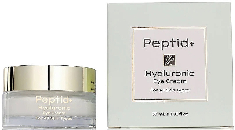 Крем для шкіри навколо очей, з гіалуроновою кислотою - Peptid+ Hyaluronic Acid Eye Cream — фото N1
