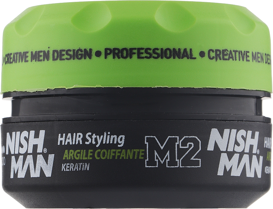 Матовая глина для укладки волос - Nishman Matte Hair Styling Clay Wax Keratin M2