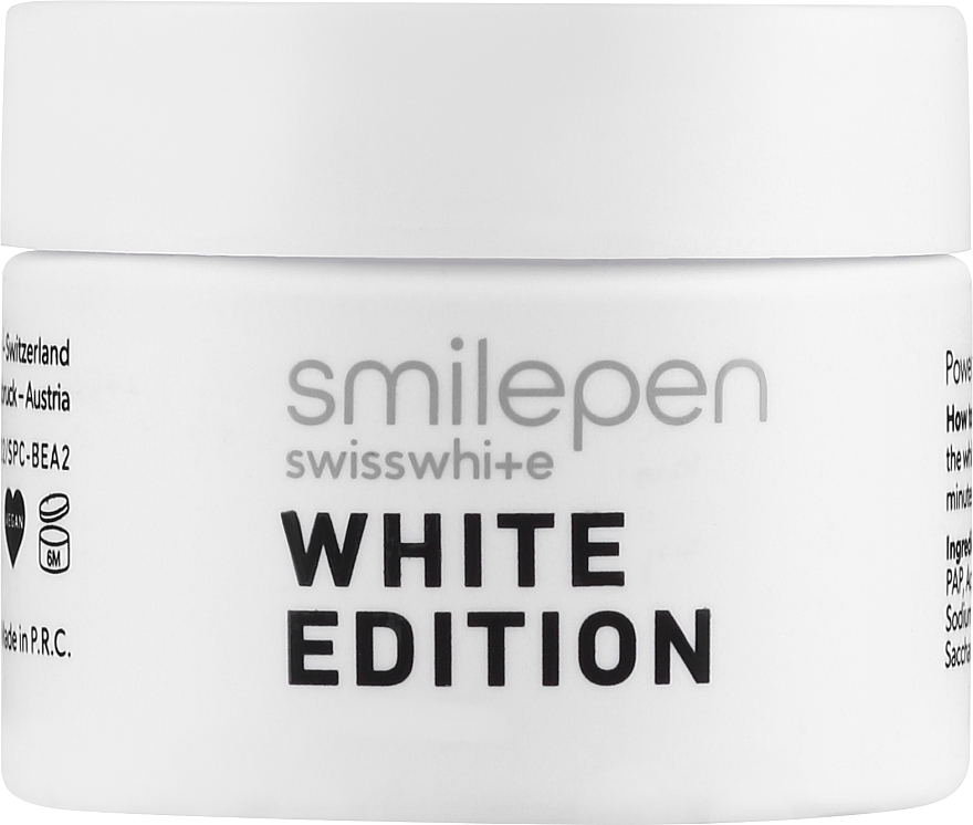Отбеливающая пудра для зубов - SwissWhite Smilepen White Edition Natural Teeth Whitening Powder — фото N1