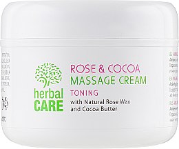 Масажний крем з тонувальним ефектом - Bulgarian Rose Herbal Care Rose & Cococa Massage Cream — фото N2