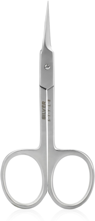 Ножницы полупрофессиональные для кутикулы "MH-05", 10,5 см, металл - Silver Style — фото N1