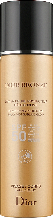 Солнцезащитное молочко-дымка SPF50 - Dior Bronze Protective Milky Mist Sublime Glow