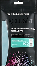 Парфумерія, косметика Staleks Pro Exclusive - Набір змінних файлів-чохлів для пилки півмісяць Exclusive 40, 100 гріт
