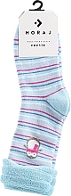Духи, Парфюмерия, косметика Зимние женские махровые носки, CSL450-038, голубые в полоску - Moraj Frotte