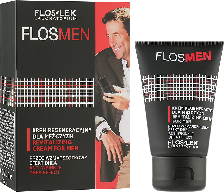 Відновлюючий крем проти зморшок для чоловіків - Floslek Flosmen Revitalizing Anti-Wrinkle Cream For Men
