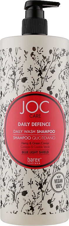 Шампунь щоденний з екстрактом конопель і зеленою ікрою - Barex Italiana Joc Care Shampoo — фото N1