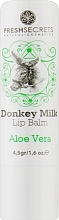 Парфумерія, косметика Бальзам для губ з ослячим молоком та алоє - Madis Fresh Secrets Lip Balm