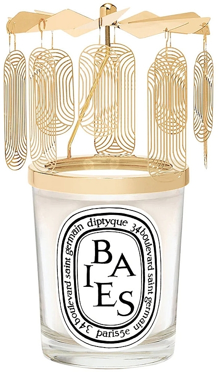 Набор - Diptyque Baies Scented Candle and Carousel Gift Set (candle/190g + acc/1pc) — фото N1