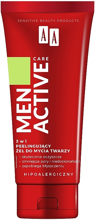 Пилинг-гель для очищения лица 3 в 1 - AA Cosmetics Men Active Care Peeling Gel 3-in-1 — фото N1