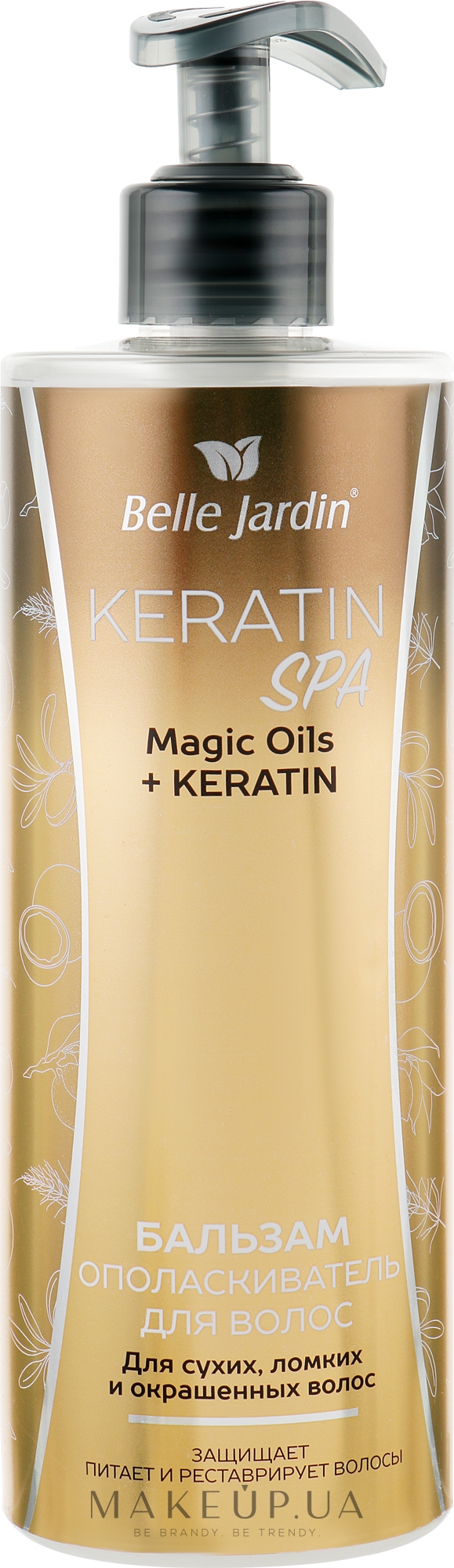 Бальзам-ополіскувач для сухого, ламкого й фарбованого волосся - Belle Jardin Keratin SPA Magic Oil + Keratin — фото 500ml