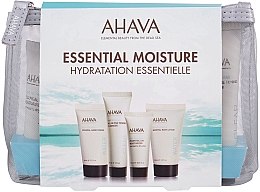 Духи, Парфюмерия, косметика Набор - Ahava Essentials Time To Hydrate (f/cr/15ml + f/tonic/30ml + b/lot/40ml + h/cr/40ml + bag)