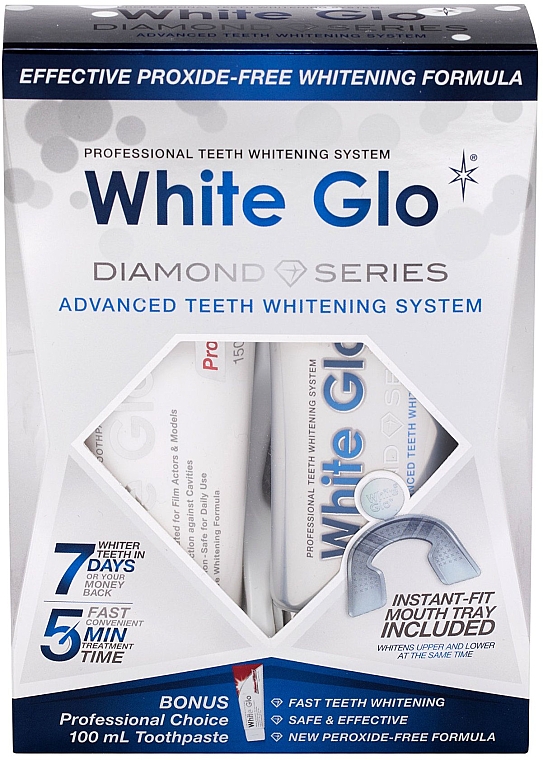 Набір - White Glo Diamond Series Set (toothpaste/100ml + toothgel/50ml) — фото N1