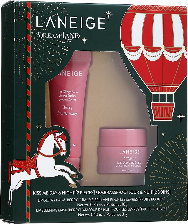 Набір - Laneige Dream Land Gift Set Kiss Me Day & Night (l/balm/10g + l/mask/3g) — фото N1