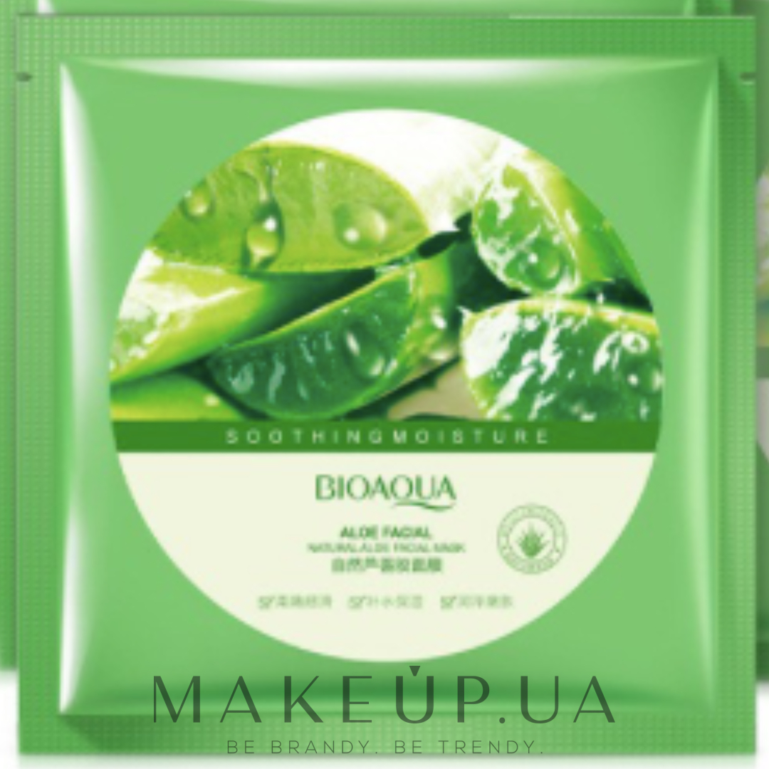 Заспокійлива тканинна маска для обличчя  - Bioaqua Soothing & Moisture Aloe Vera 92% Soothing Gel Face — фото 30g