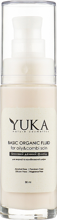 Флюїд для жирної й комбінованої шкіри обличчя "Basic Organic" - Yuka Basic Organic Fluid