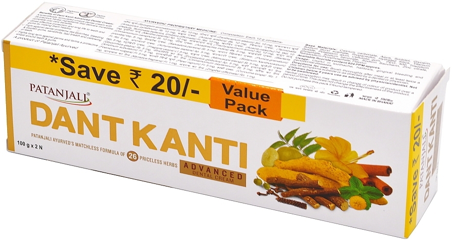 Крем-паста для зубів - Patanjali Dant Kanti — фото N5