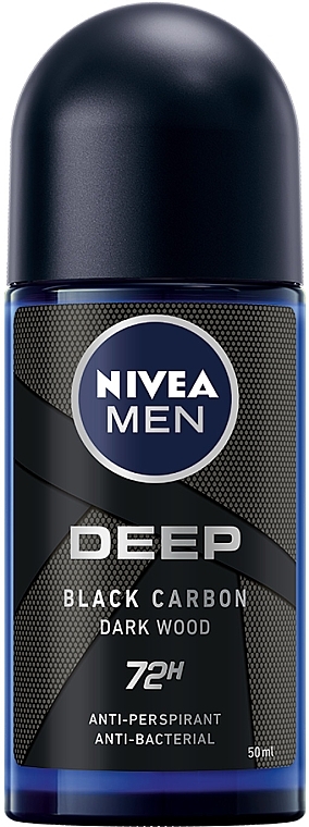 Антиперспірант "Чорне вугілля. Темне дерево", кульковий - NIVEA MEN DEEP Black Carbon Dark Wood Anti-Perspirant