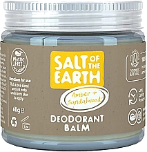 Натуральный дезодорант-бальзам - Salt Of The Earth Amber & Sandalwood Natural Deodorant Balm  — фото N1