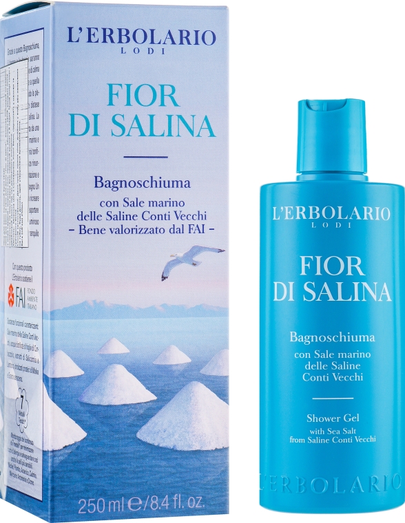 Гель-пена для ванн "Соленый бриз" - L'Erbolario Fior Di Salina Bagnoschiuma