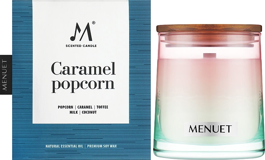 Ароматическая свеча "Caramel Popcorn" - Menuet Scented Candle — фото N2