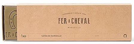 Натуральное марсельское оливковое мыло, брусковое - Fer A Cheval Olive Marseille Soap — фото N1